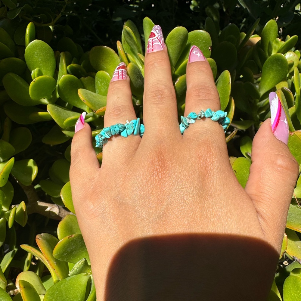 TURQUOISE CHIP RING - Picture 2 of 3